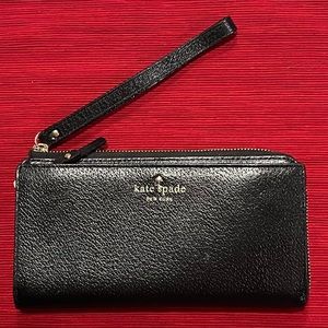 Kate Spade black wallet wristlet.